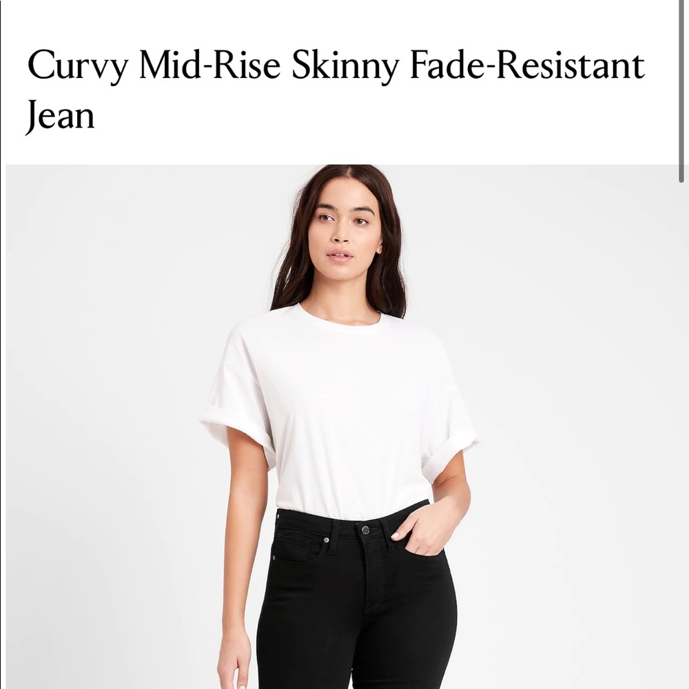 Banana Republic Curvy Mid-Rise Skinny Fade-Resistant Jean